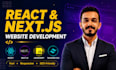 do website development as front end web developer using react js next js
