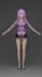 design simple anime style 3d characters for games