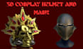 create custom 3d model stl file for 3d printing cosplay mask helmet