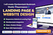 create memberstack bookmark weebly squarespace landing page website design membe