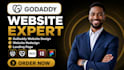 do professional godaddy website design and godaddy redesign landing page clone