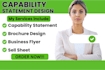 design a professional and creative capability statement
