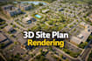 create 3d site plan rendering and real estate master plan visualization