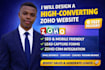create a modern zoho website that generates leads