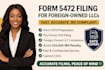 prepare and file irs form 5472 for foreign owned llcs accurately