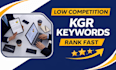 find low competition kgr keywords for fast google ranking