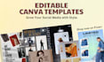design modern social media canva templates bundle