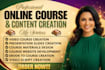 develop certification course program with full content