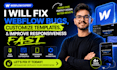 fix webflow bugs, customize templates, and improve responsiveness fast