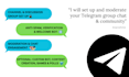 set up and moderate your telegram group chat and community