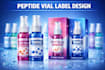 design peptide packaging supplement spray cosmetic label and packaging design