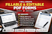 create fillable pdf form, editable, interactive pdf form design in adobe acrobat