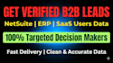 provide netsuite erp and saas users data