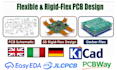 design flexible and rigid flex pcb with schematic and gerber files
