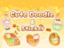 draw kawaii stickers, doodle, and sticker sheet