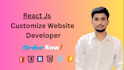 develop a responsive react js frontend website