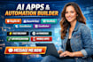 build replit ai apps base44 bots integrations goodbarber apps  weweb thunkable
