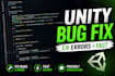 fix unity bugs and csharp errors fast