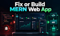 fix or build mern stack react node web app