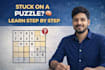 guide you to solve sudoku and logic puzzles step by step