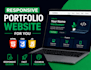 build a responsive portfolio website using HTML CSS javascript