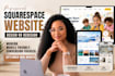 build squarespace website design or redesign squarespace website development