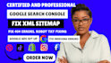 setup google search console, fix xml sitemap submission issues, robot txt