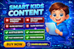 create creative and educational kids learning videos