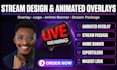 design animated overlay, stream logo and package for streamyard or streamlabs