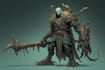 draw a horror and fantasy horror character art