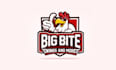 design big bite hand crafted boneless wings logo