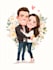 create professional caricatures for couples or wedding gift