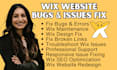fix wix website bugs errors wix studio issue wix website redesign update content