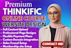 thinkific website design thinkific course landing page membership site setup
