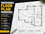 draw professional achitectural 2d floor plans in autocad