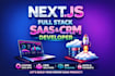 be your saas, CRM, and ai software developer using nextjs or python