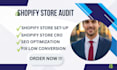 shopify store audit optimize product SEO and conversion rate cro