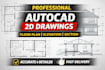 convert PDF, sketch into accurate autocad 2d drawings