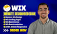 build wix website design, redesign business wix website, website development