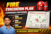 design fire emergency evacuation plan, map, diagram