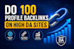 do 100 profile backlinks on high da sites