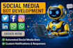 develop social media bot for instagram, youtube, tiktok api, python automation