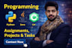 develop and fix programs in python java c sharp and cpp
