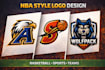 design a nba style basketball logo