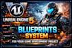 create unreal engine 5 blueprints system, do game development using blueprint