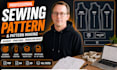 create sewing pattern, clothing pattern and pattern making with grading