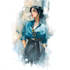 paint watercolor portrait illustration