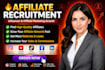 recruit high quality affiliates for your saas, ecommerce, or affiliate program