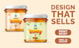 design modern packaging box, pouch, bottle label with mockup