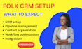 setup folk crm automation pipeline and integration